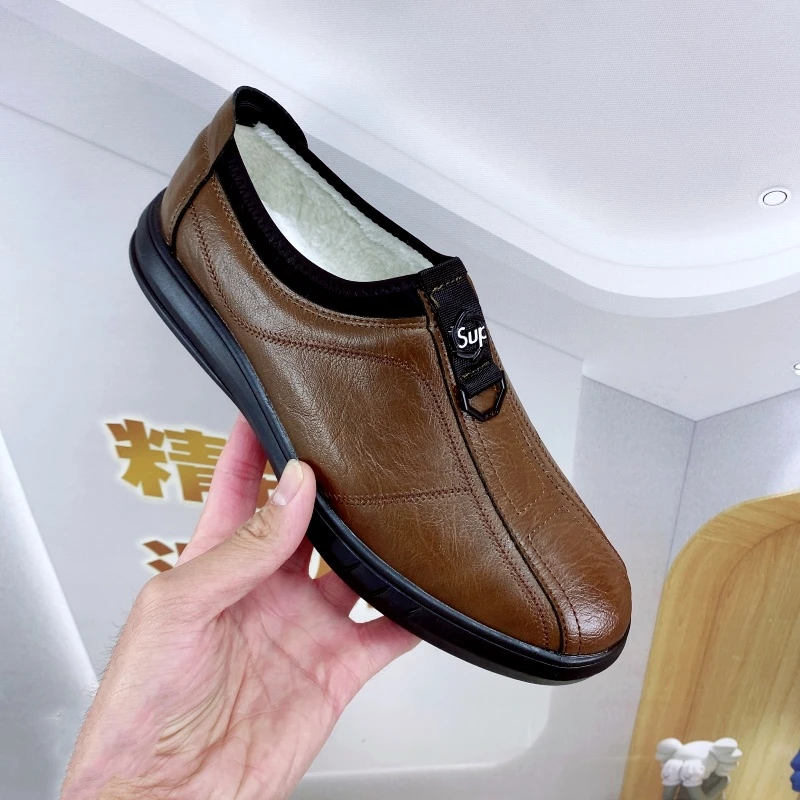【断码】男鞋休闲棉鞋冬季加绒加厚保暖棉皮鞋701