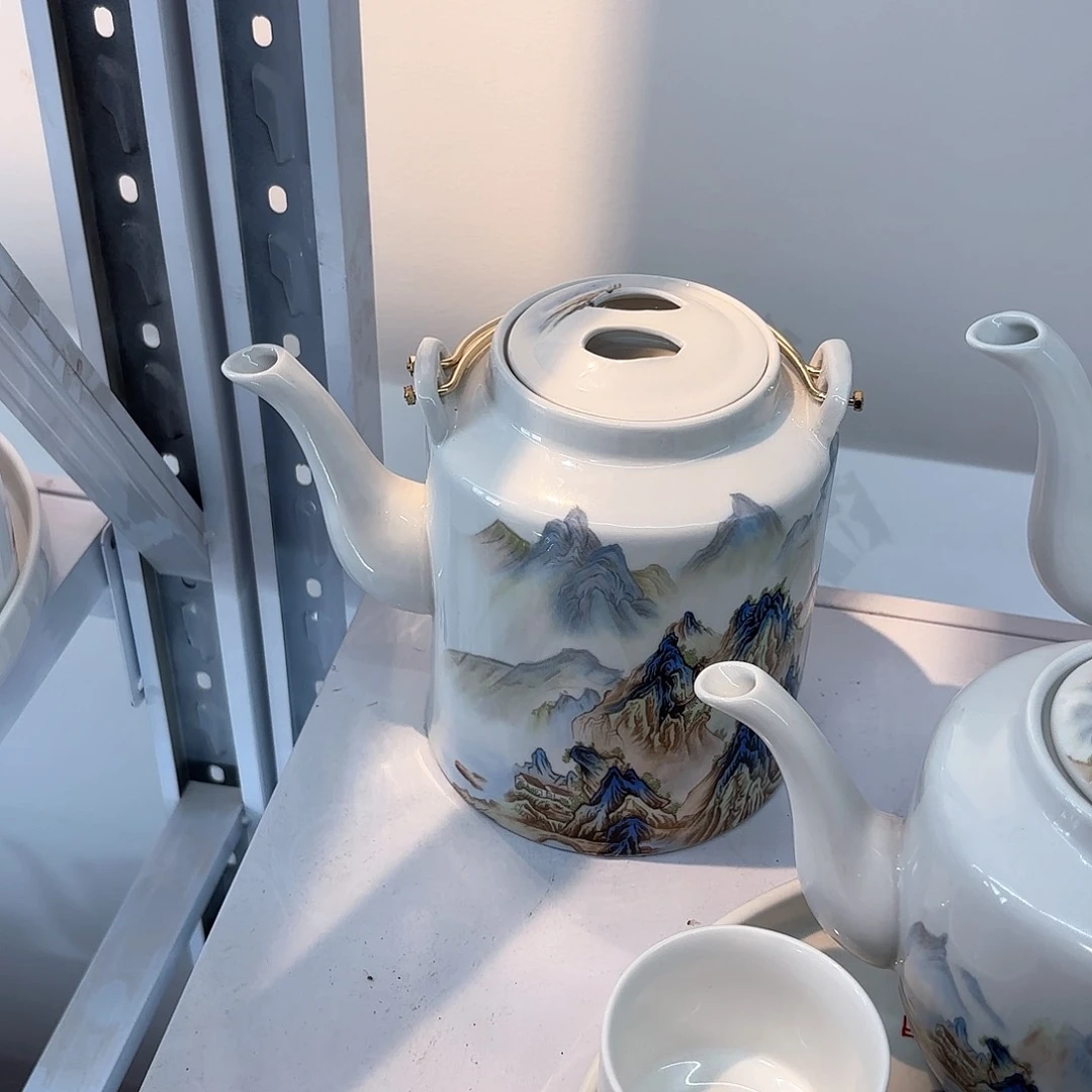 壶千里江山图三斤➕提梁