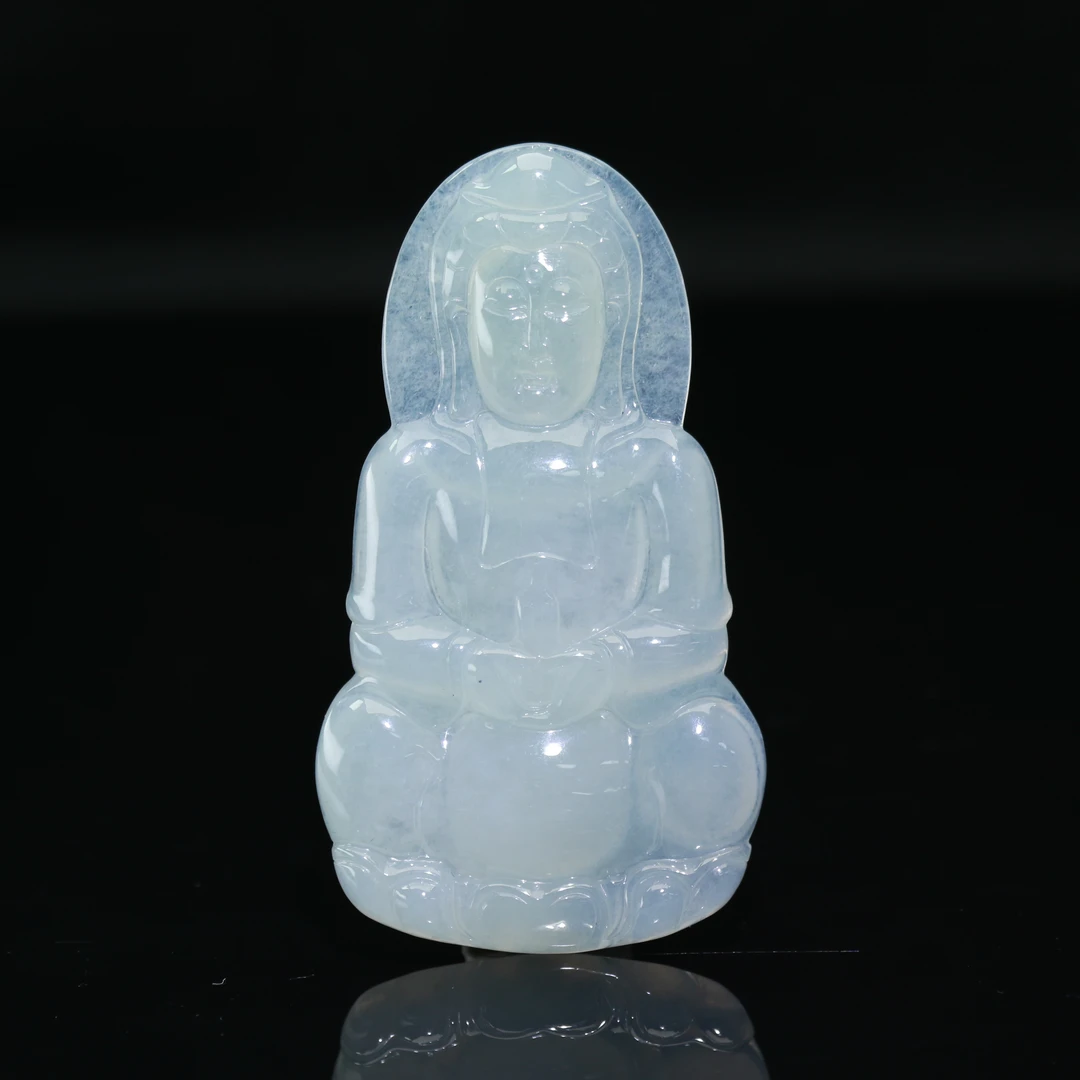 17天然缅甸翡翠A货观音/200139/上海嘉禾拍卖