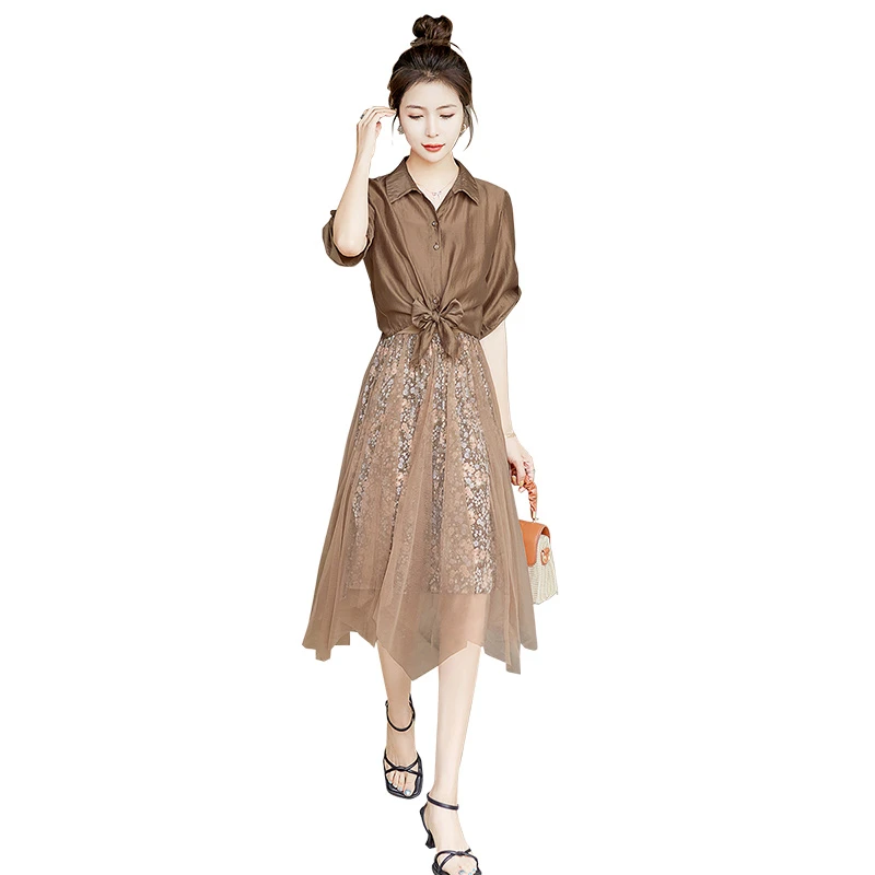 【欧若风】丝柏舍2025夏装新款女装时尚碎花网纱套装S22R1583NA