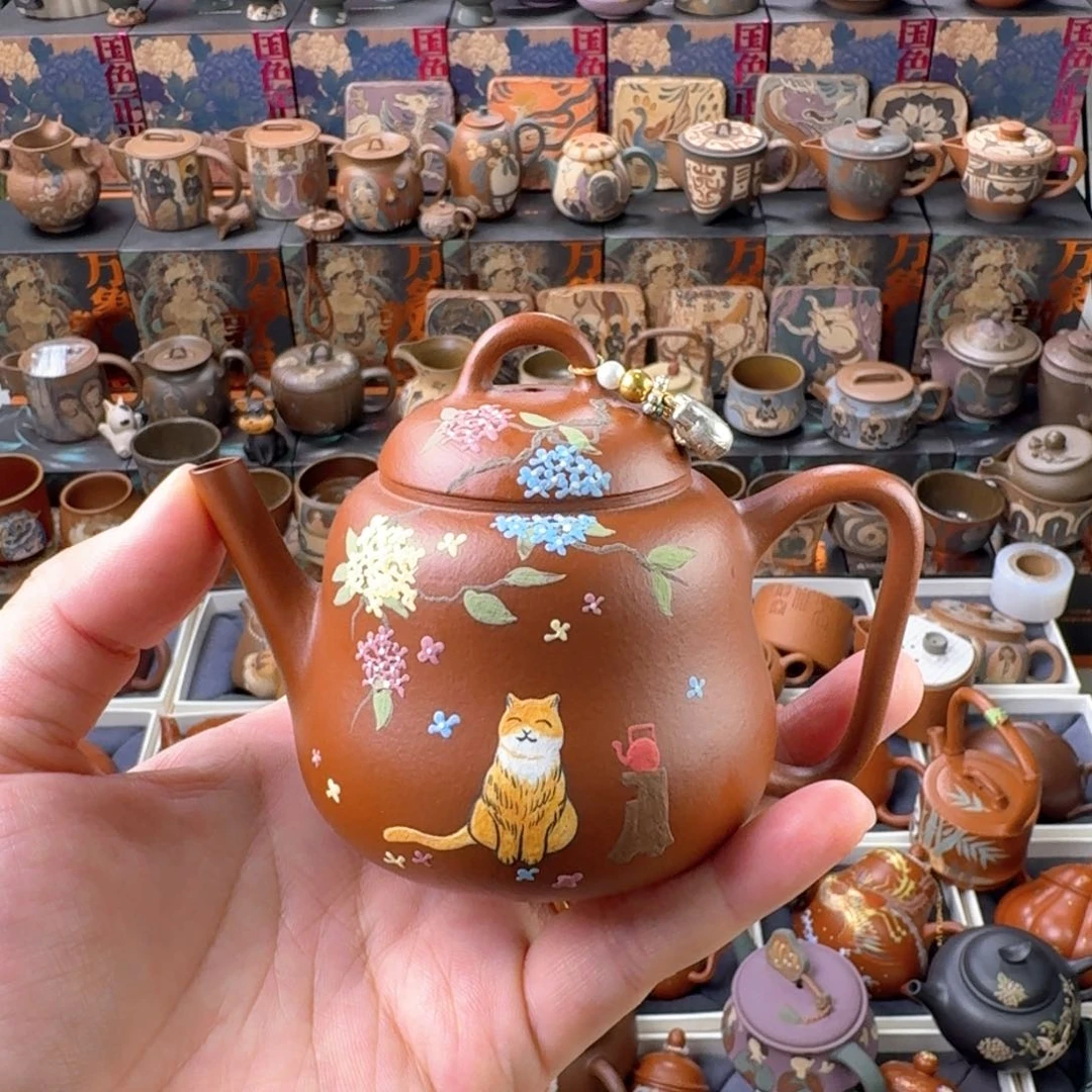 茶壶紫砂可****。160cc原矿精工半手