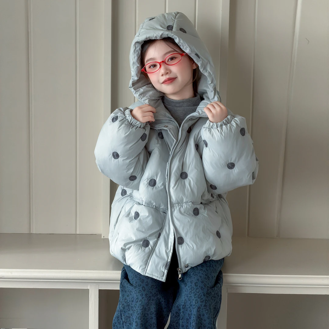 女童棉服棉衣2025新款大童女孩洋气冬季儿童外套加厚花棉袄冬装