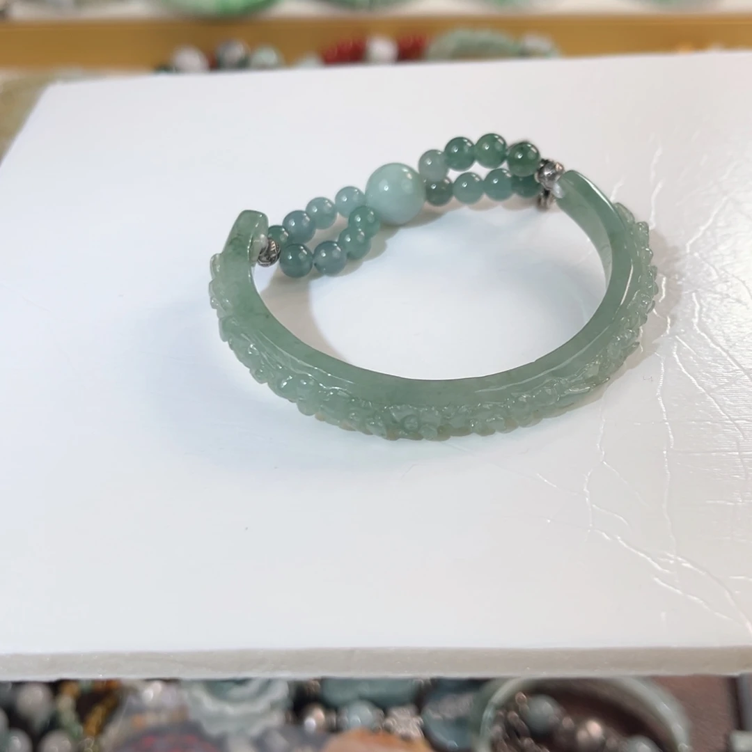 未镶嵌手镯翡翠人****蓝色大长腿