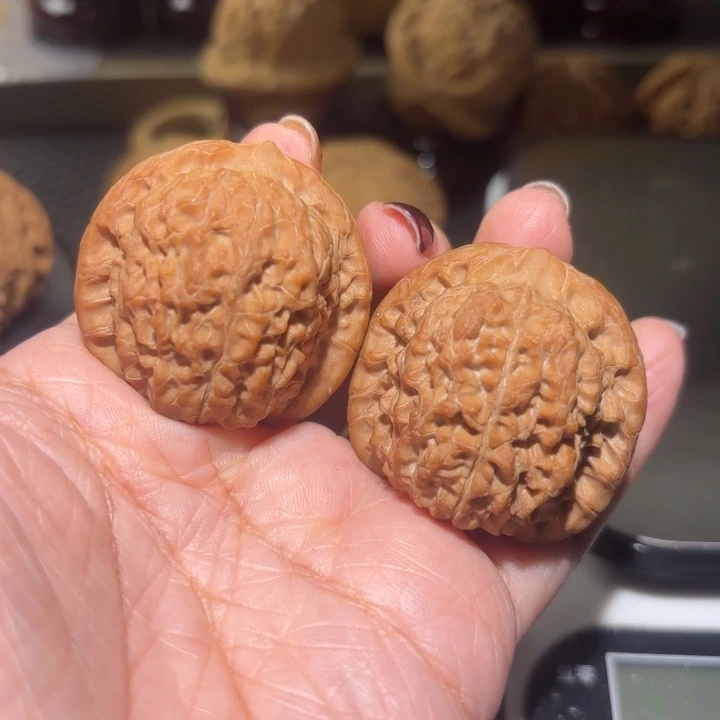 文玩核桃把件36无修血麒麟