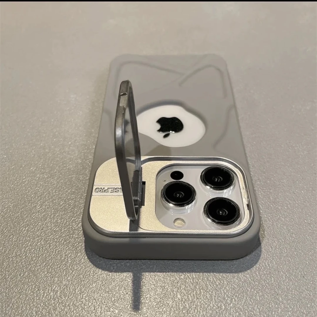 BANCA新款护盖支架磁吸漏标适用iPhone16promax苹果15手机壳时尚