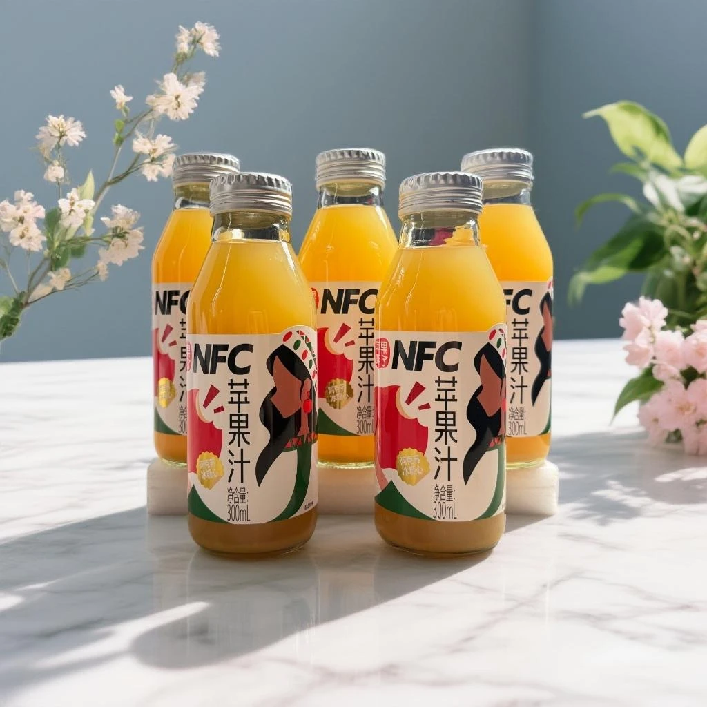 苹果咋了100%精选果汁 NFC苹果汁300ml*5瓶/箱