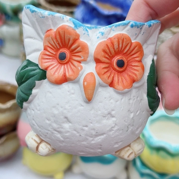 多肉绿植陶瓷花盆9.9包邮，有孔