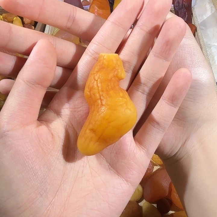 琥珀未镶嵌颈饰蜜蜡海漂单颗