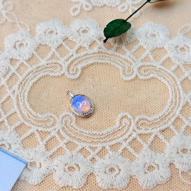 90新  【六六中古】孤品精美银925欧泊吊坠ew416