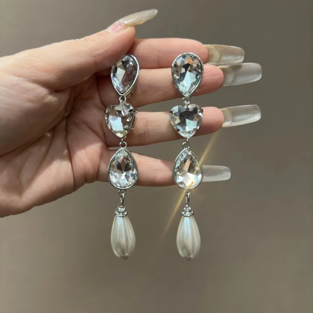 铜合金合成锆石耳饰 新款025212