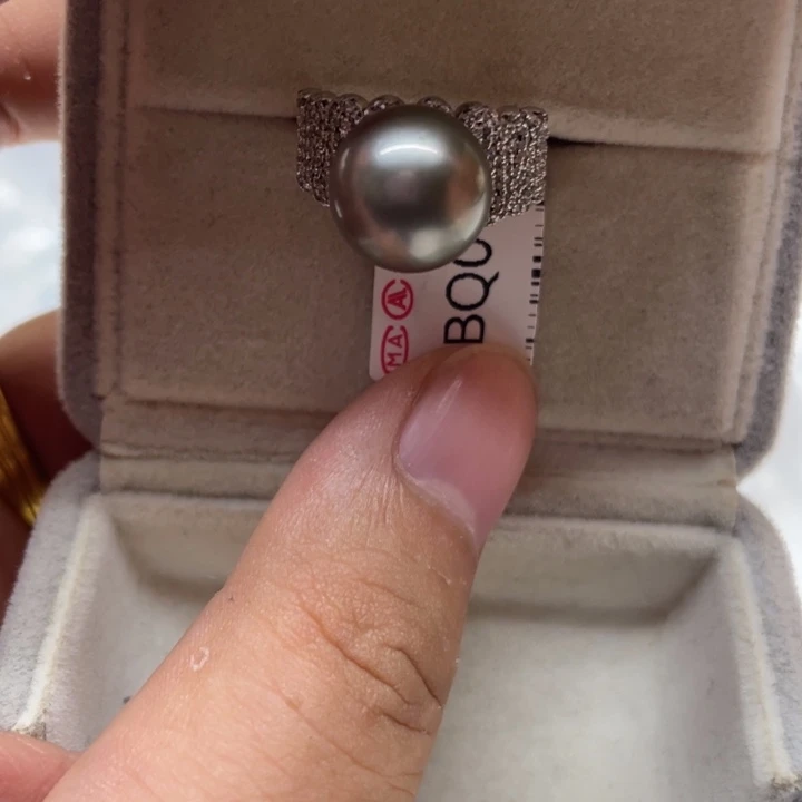 银S925镶嵌海水珍珠手绳