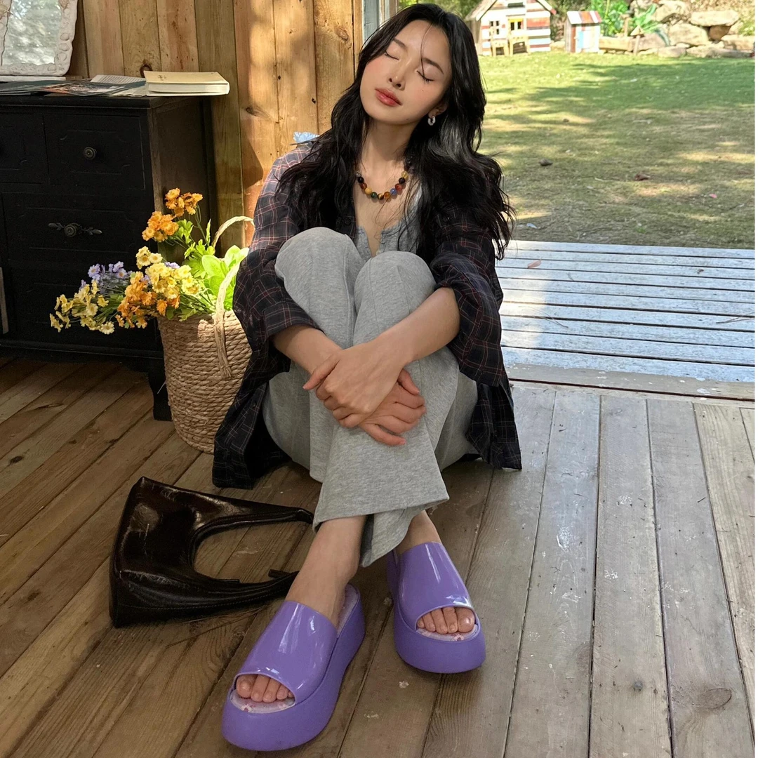 【商场撤柜】品牌女鞋增高厚鞋软底透气防滑厚底拖鞋