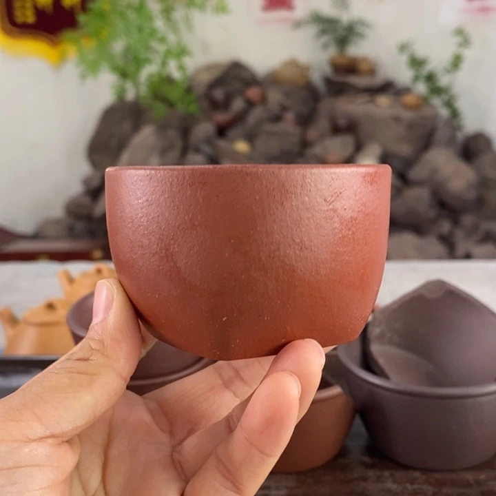 紫砂茶壶红降坡天圆地方120左右的容量