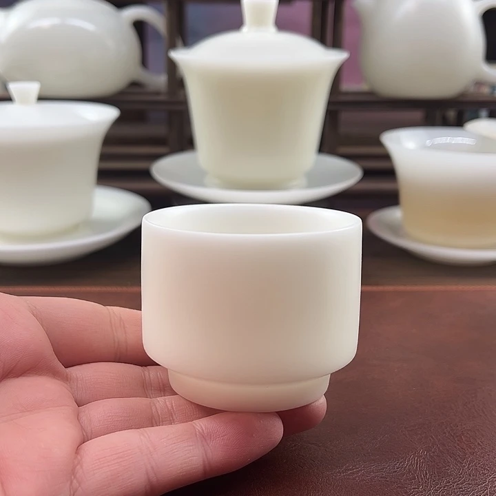 高冰素烧100ml筒口主人杯