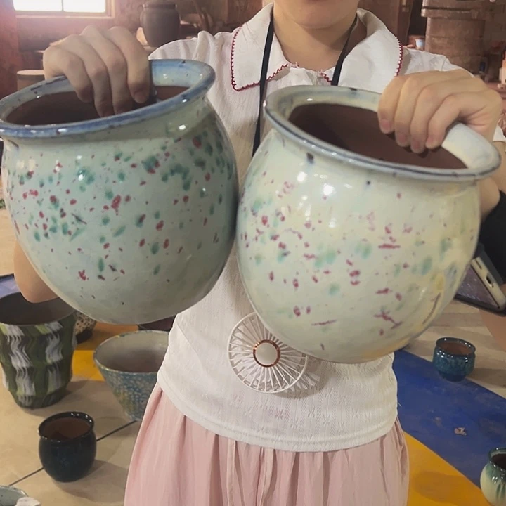 紫砂花盆高16口16