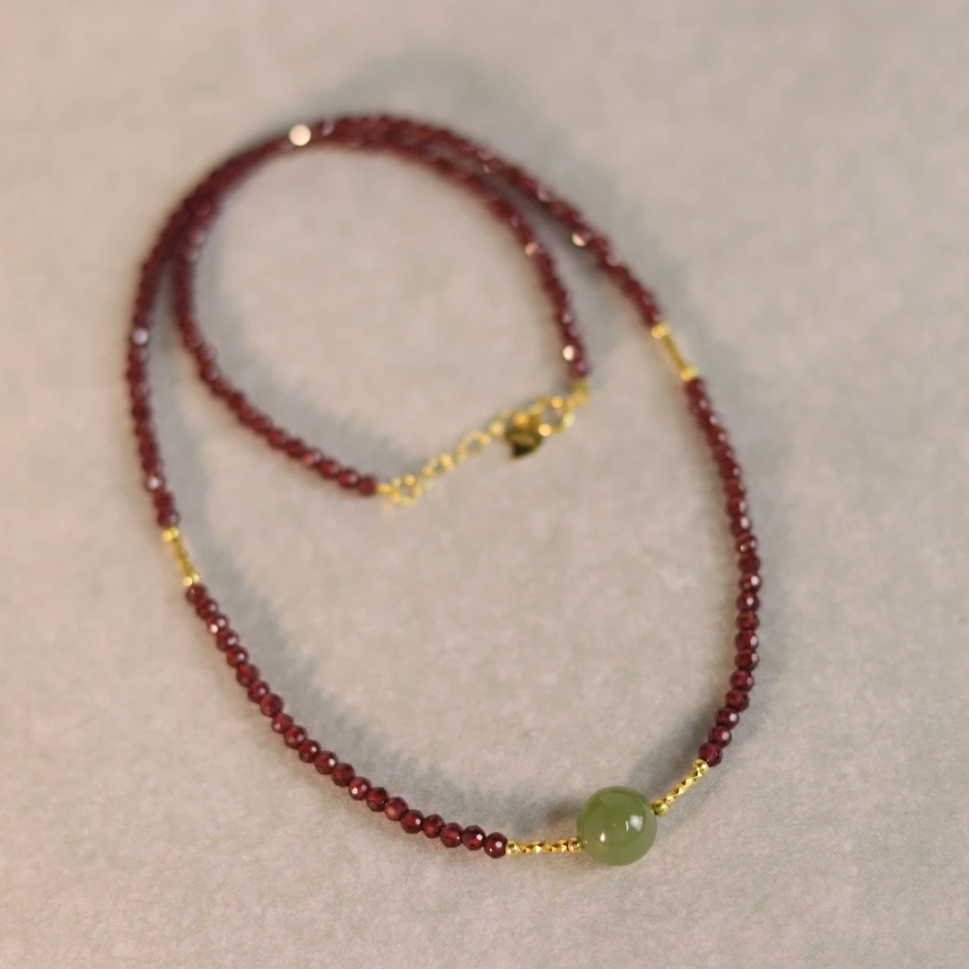 ZC10A18478[原创]石榴石项链（多样性发货)