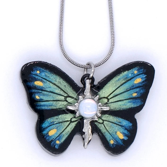 不锈钢项链 6月新品！王甜心手工蝴蝶项链《吻》系列荣誉出品