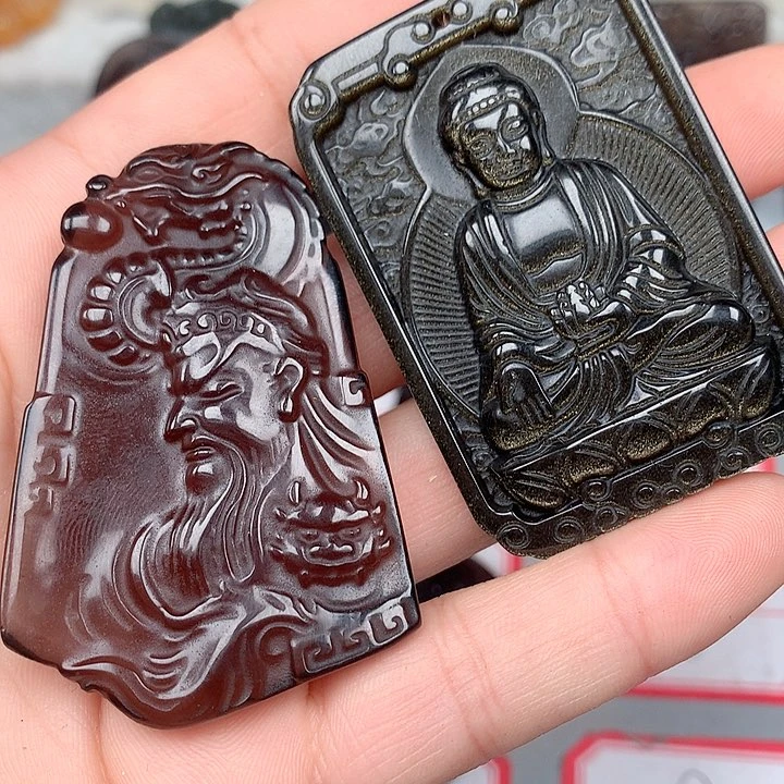 浩***彬黑曜岩未镶嵌颈饰