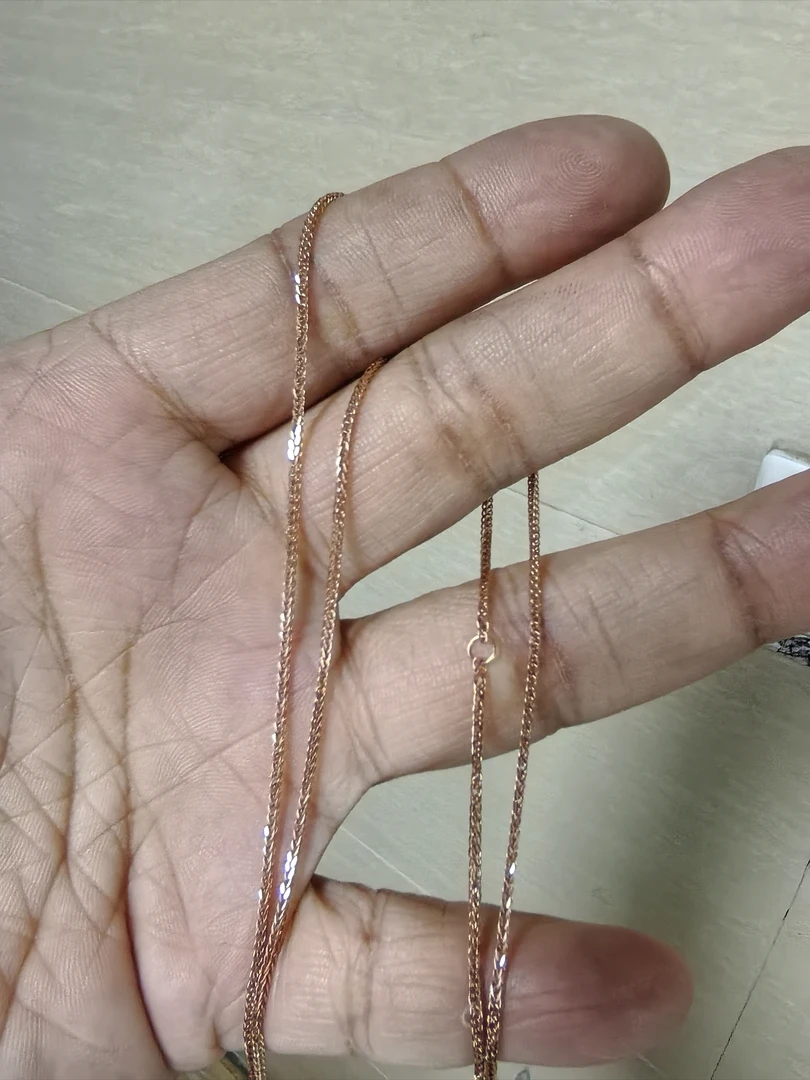 18K玫瑰金项链时尚