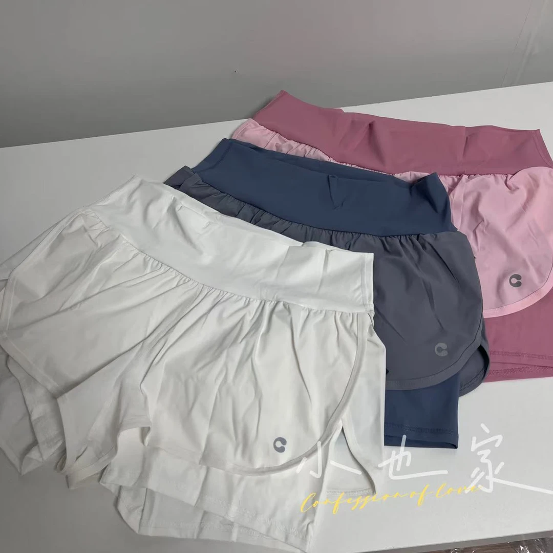小也  纯尾   速干弹力  防走光  运动短裤