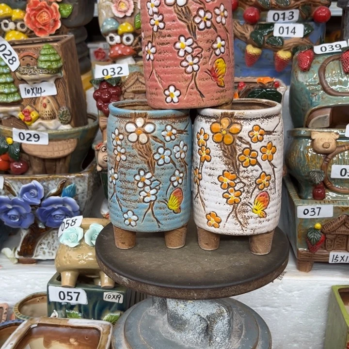 紫砂花盆粗陶材质多肉花盆