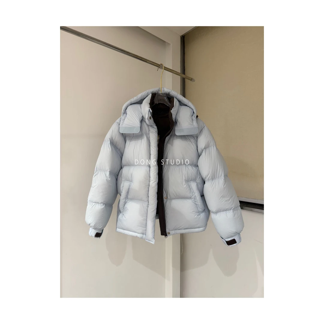 （帽子可拆卸）防水面料泡芙面包羽绒服I7862