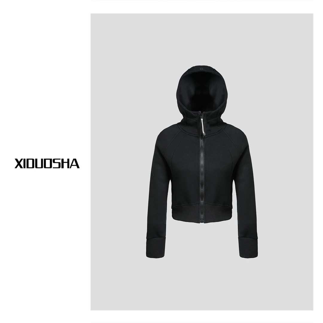 XIDUOSHA/喜朵莎经典款百搭时尚加绒加厚显瘦连帽卫衣外套XDS849