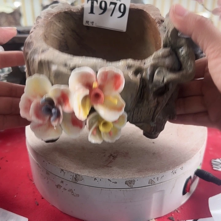 紫砂花瓶景德镇陶瓷979瑕疵