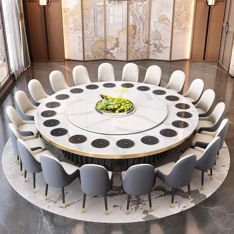 豪华电动转盘餐桌