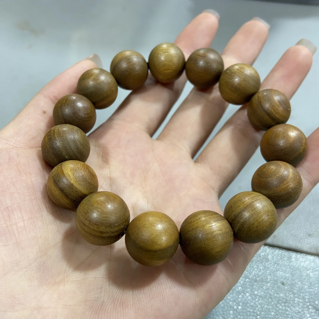 W402绿檀卡1.5圆珠单圈手串（多样性发其一）