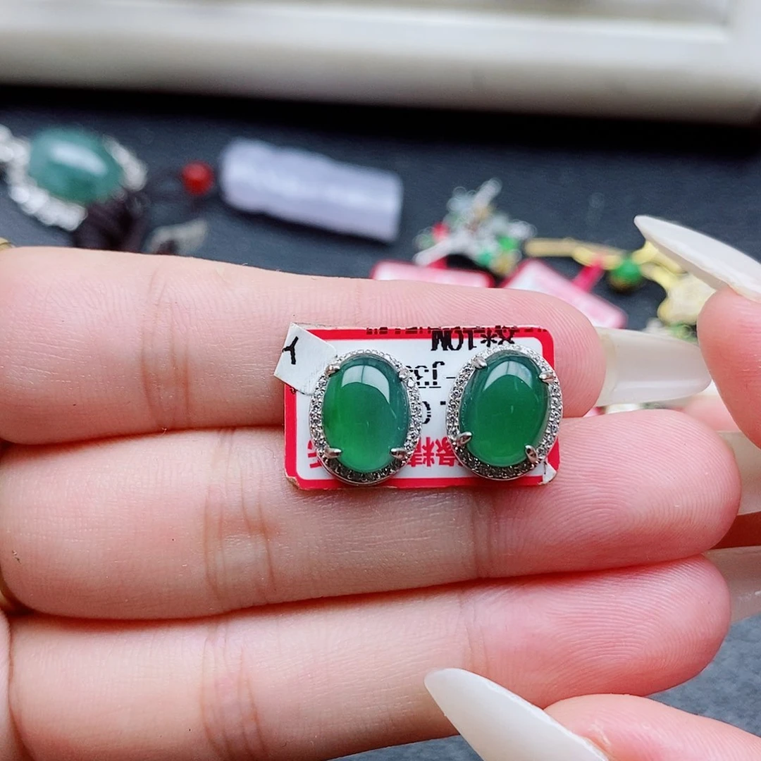 银S925镶嵌戒指翡翠长****.