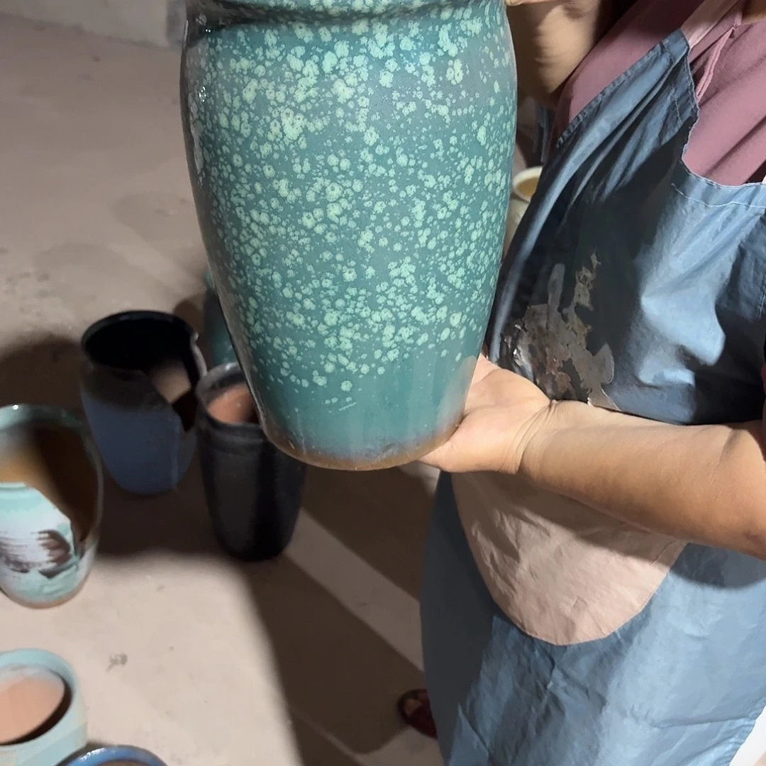 紫砂花盆口20高33