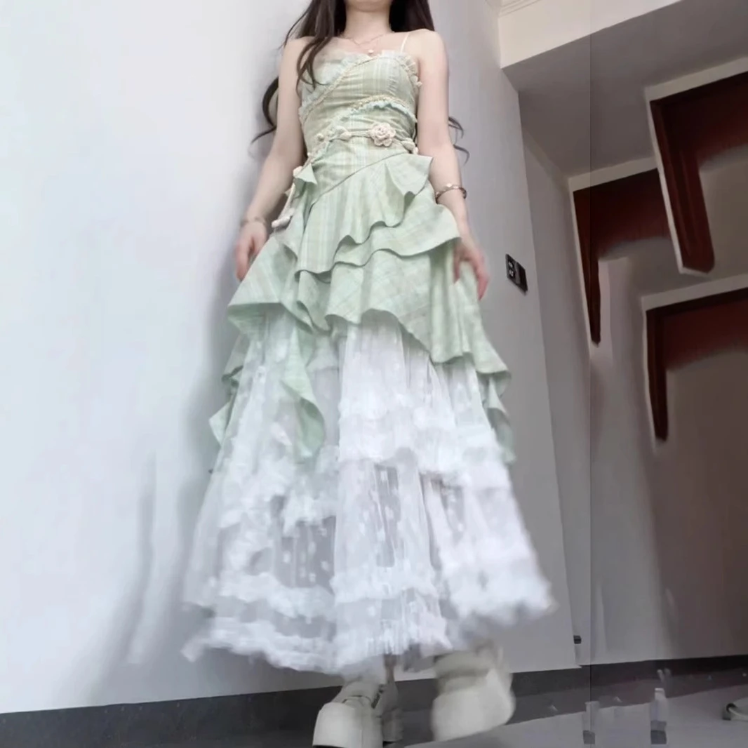 设计师时尚套装学院风吊带裙礼服洋装夏季抹胸优雅重工气质蕾丝ol