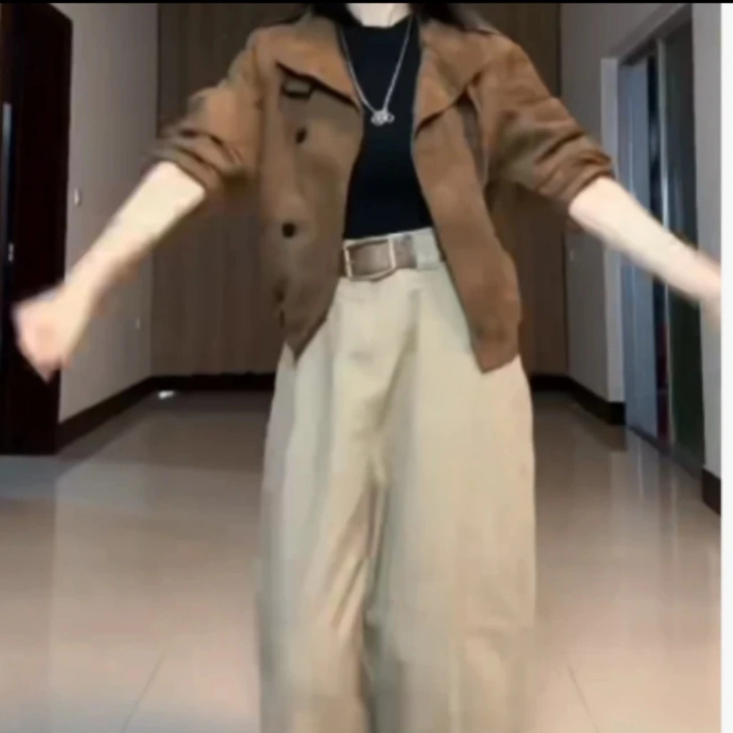 秋冬新款韩版气质显瘦外套休闲裤女装