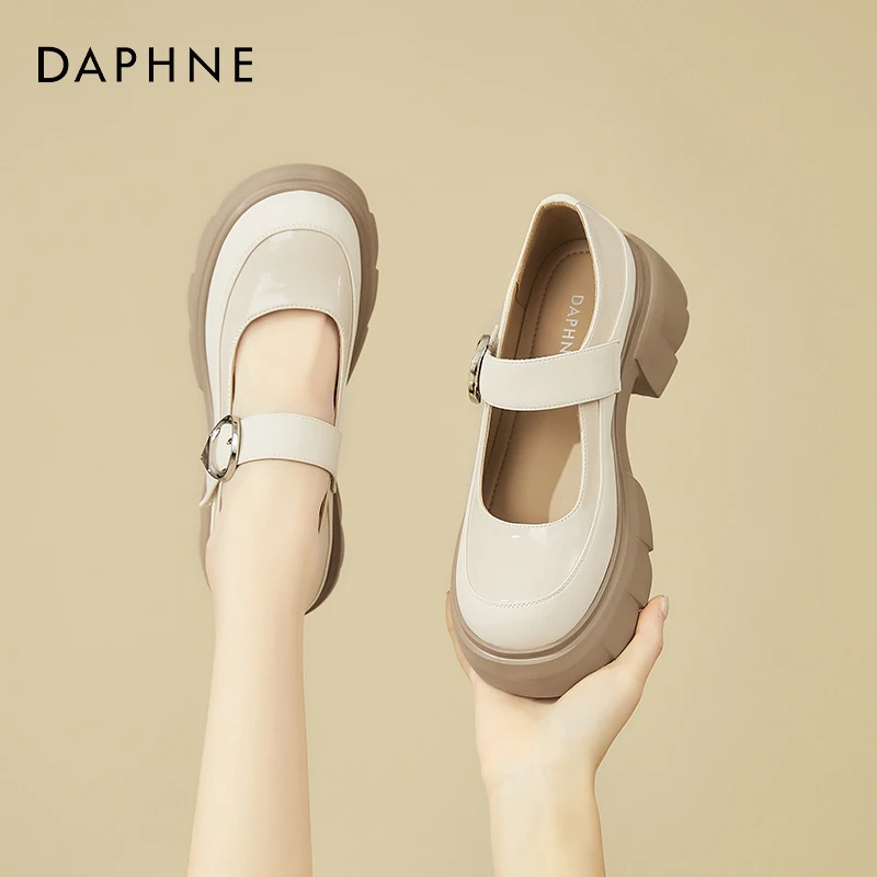 达芙妮厚底玛丽珍女鞋2025新款夏季单鞋乐福鞋女法式小皮鞋jk鞋子