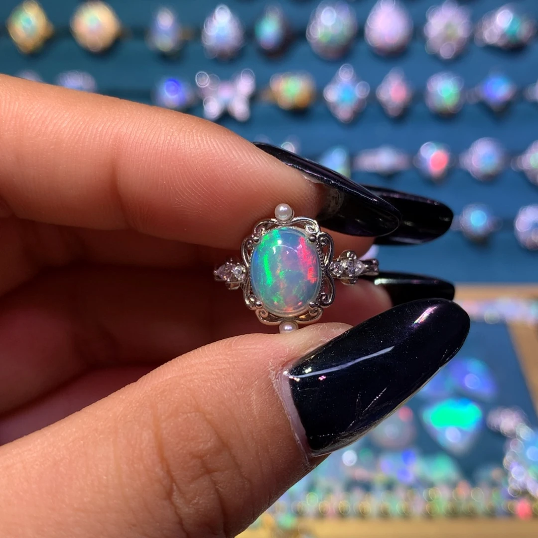 欧泊银S925镶嵌戒指款