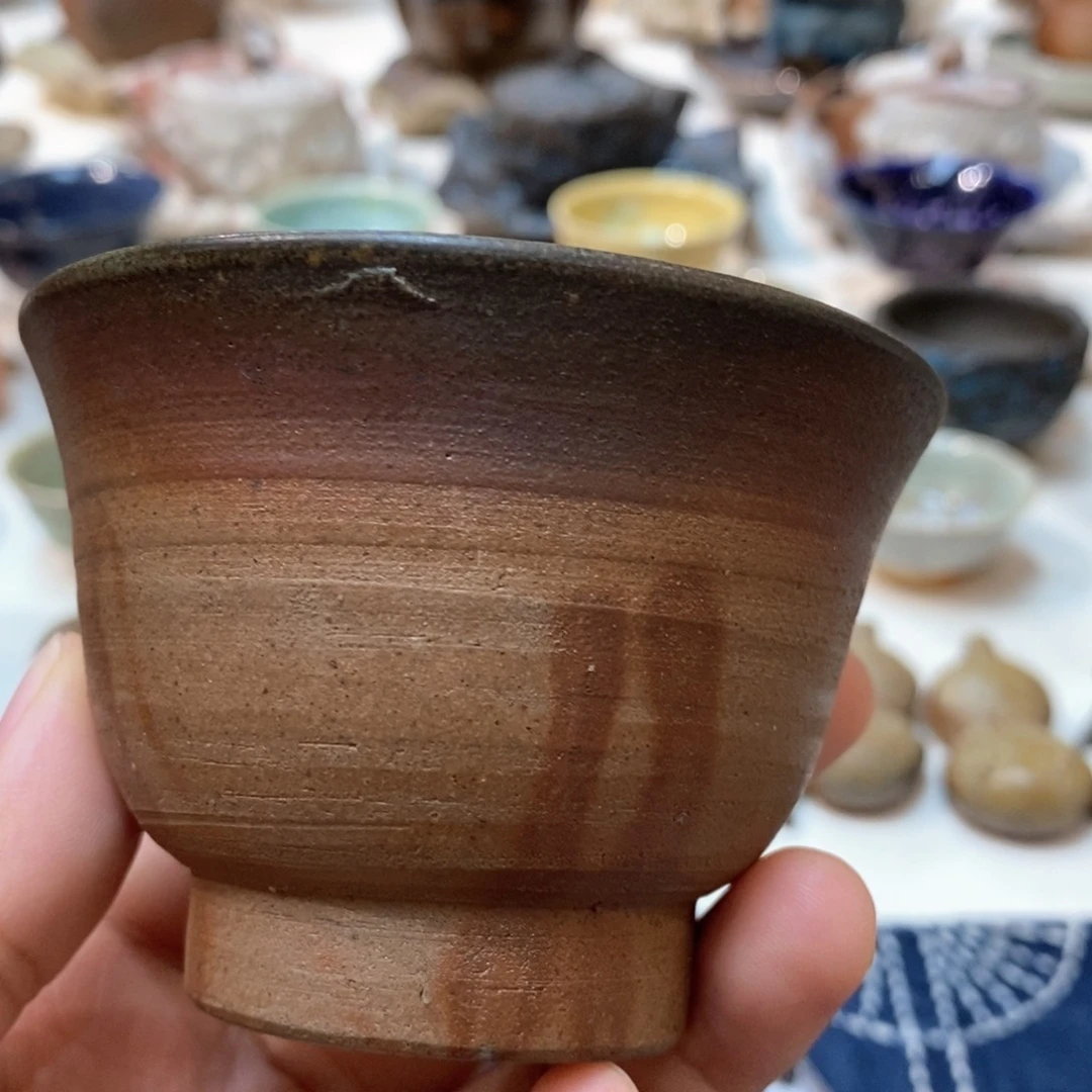 柴烧侘寂粗陶茶具