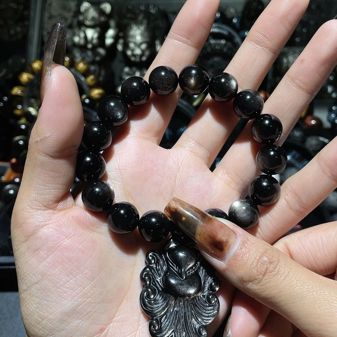 黑曜岩颈饰未镶嵌呢*