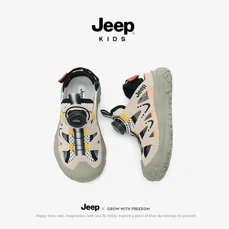 jeep女童运动凉鞋2025新款夏季中大童涉水童鞋包头夏款沙滩鞋儿童