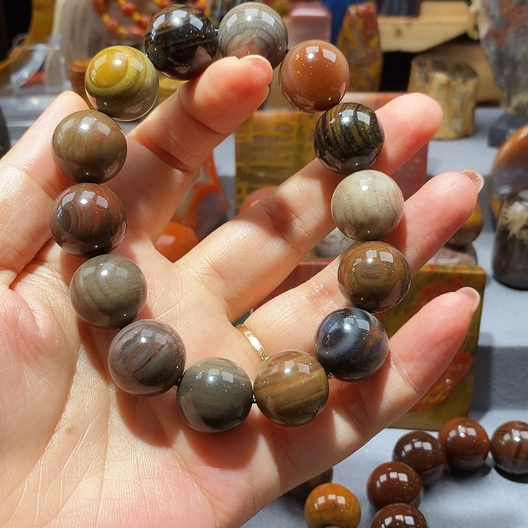 永***哥硅化玉天然北票硅化玉手串未镶嵌