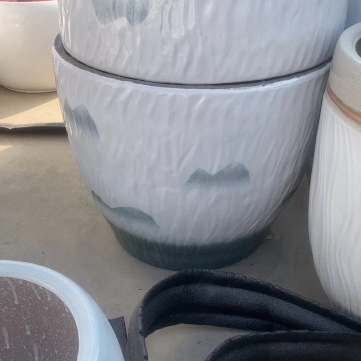 低腰白树纹山水特大号口48/40