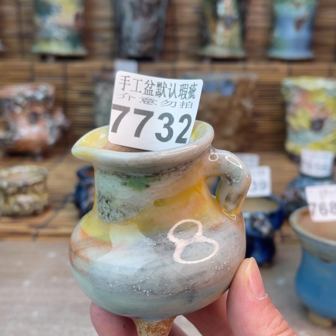 手工花盆默认瑕疵完美者勿拍