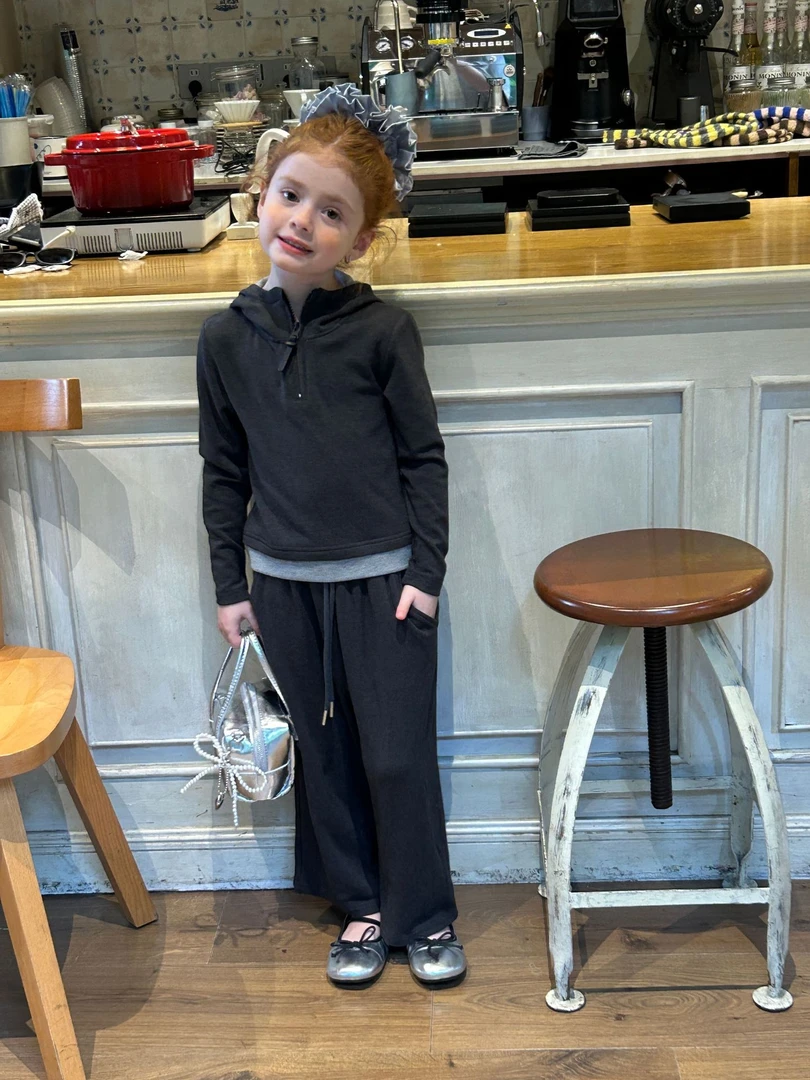 女童洋气连帽长袖长裤休闲套装秋冬儿童2025秋季新款时尚质感童装