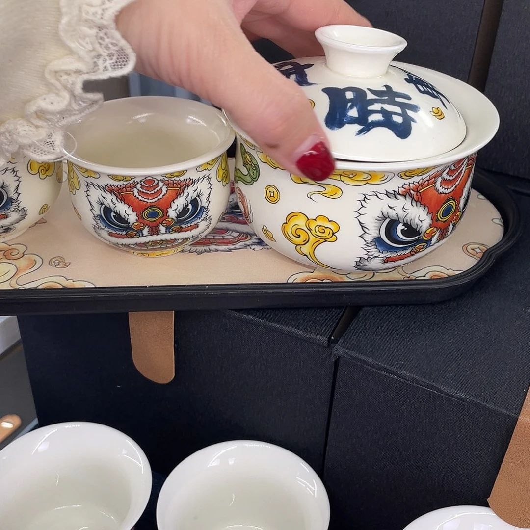 陶景德陶瓷盖碗茶具