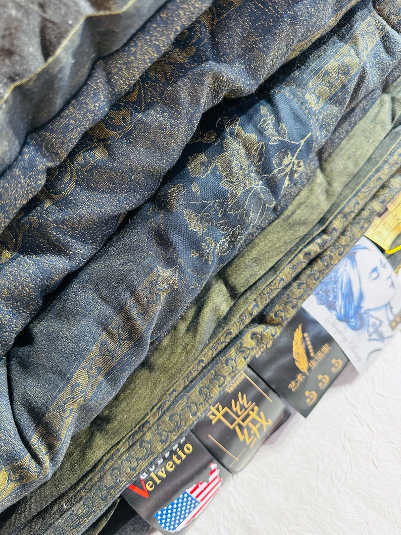 【德尔菲尼】黑200*230cm高端色织提花高支100支花锦缎四季被