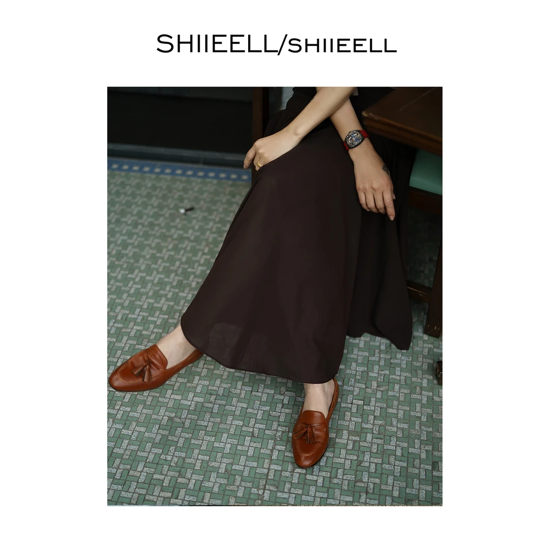 SHIIEELL夏季老钱风轻奢老钱气质轻奢经典马衔扣复古英伦鞋W2311