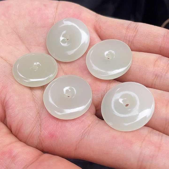 和田玉手镯未镶嵌高品质平安扣小吊坠拍一发一多样性发货