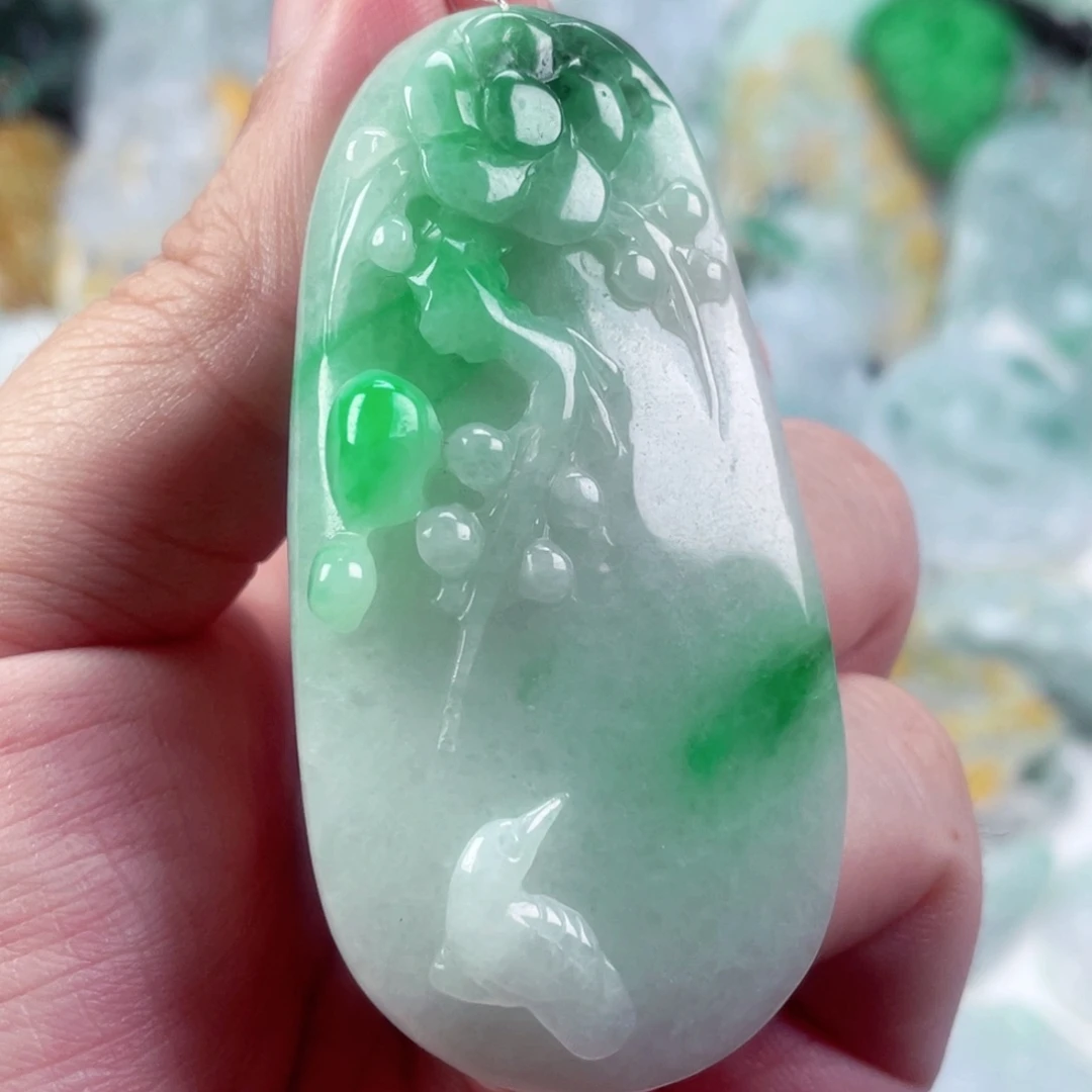 翡翠未镶嵌吊坠(不含链)