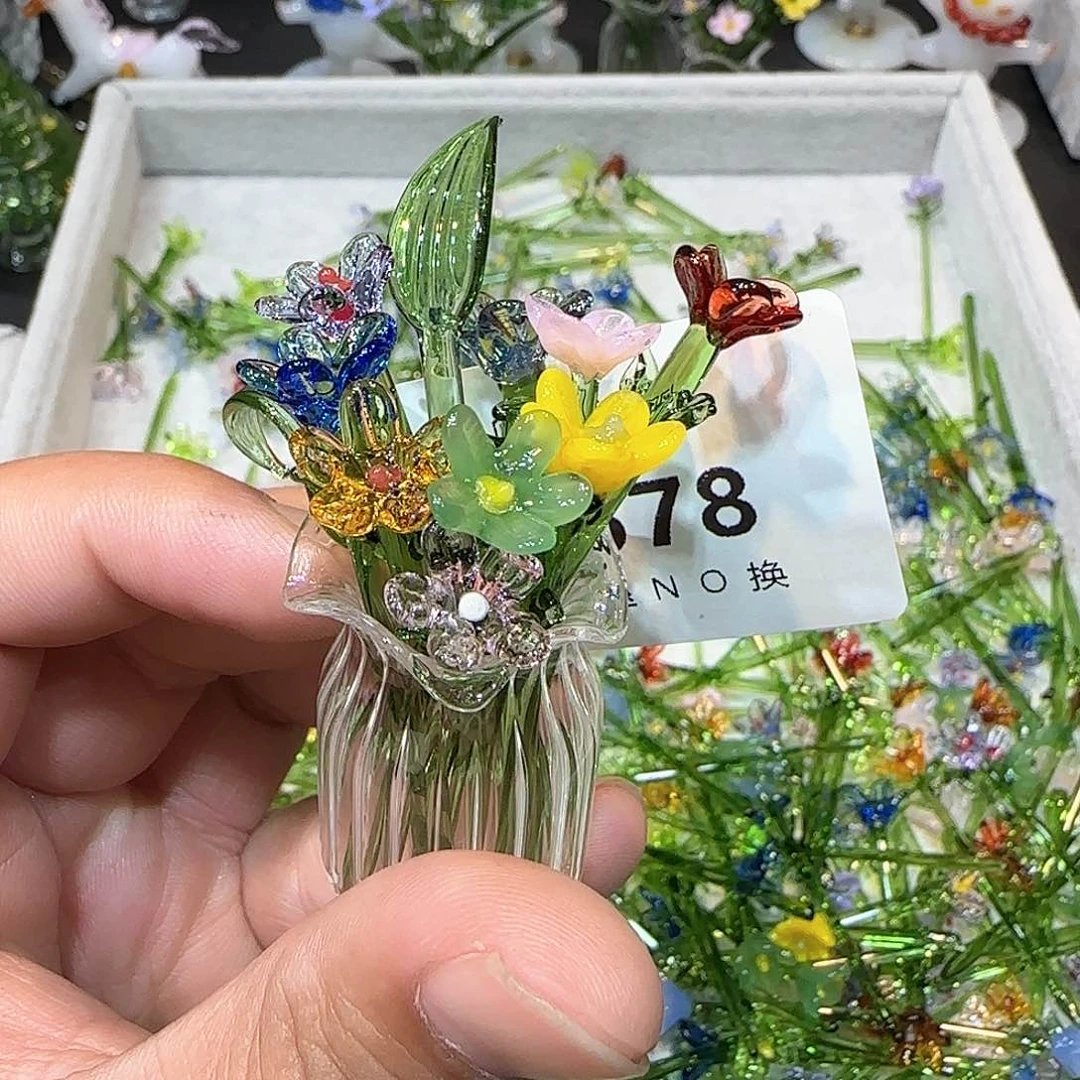 琉璃手工艺品578插花