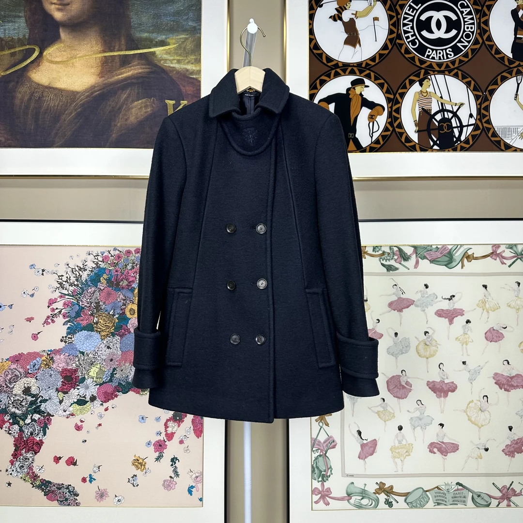 95新 GUCCI/古驰 短款双排扣大衣外套/FY2768